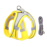 Adjustable Outdoor Dog Harness Leash Set for Small Dogs-Wiggleez-Yellow-XXS 1-2 kg-Wiggleez