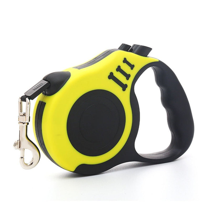 Printed Retractable Dog Leash-Wiggleez-Yellow-3m-Wiggleez