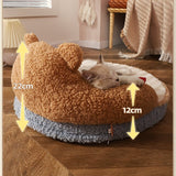 Super Soft Dog and Cat Padded Cushion Bed-Wiggleez-Coffee-20 x 20 x 9 In-Wiggleez